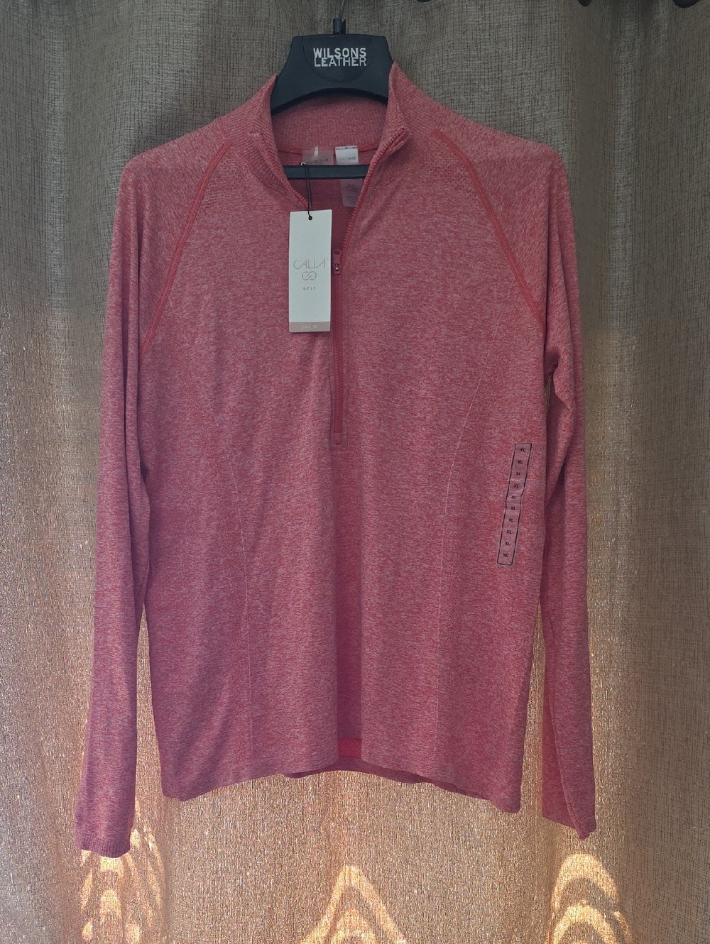 Calia Women's Salmon Quarter-Zip Golf Performance Top Jacket